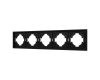 Рамка пластиковая на 5 постов Arlight FRM-TENDO-SFPL-5-BK 054657