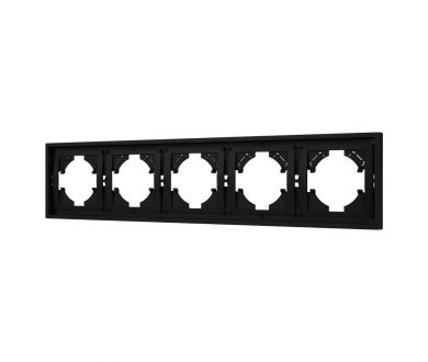 Рамка пластиковая на 5 постов Arlight FRM-TENDO-SFPL-5-BK 054657