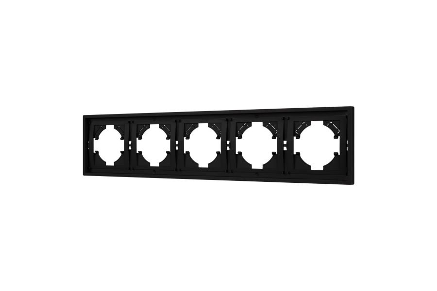 Рамка пластиковая на 5 постов Arlight FRM-TENDO-SFPL-5-BK 054657