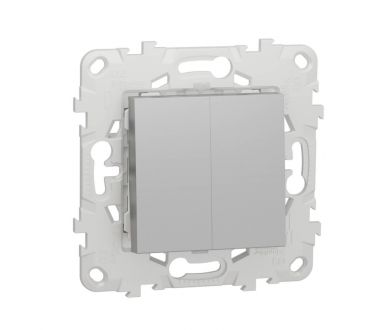 Переключатель двухклавишный Schneider Electric Unica New NU521330