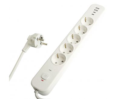 Купить Сетевой фильтр 5-местный с/з и 2 USB-A+2 Type-C Stekker Nova HM21-51-02 50102 Сетевой фильтр 5-местный с/з и 2 USB-A+2 Type-C Stekker Nova HM21-51-02 50102