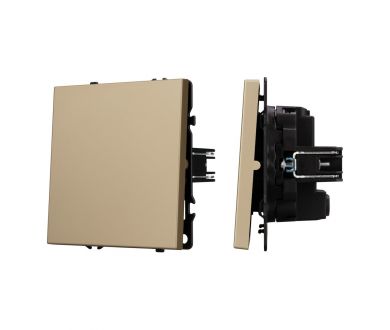 Выключатель перекрёстный 1 кл софт-тач золотой песок Arlight SWT-MKX1-SFPL-GD (250V, 10A) 054250(1)