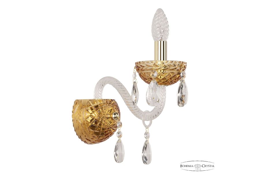 Бра Bohemia Ivele Crystal 5417B/1/165 G Amber/M-1F