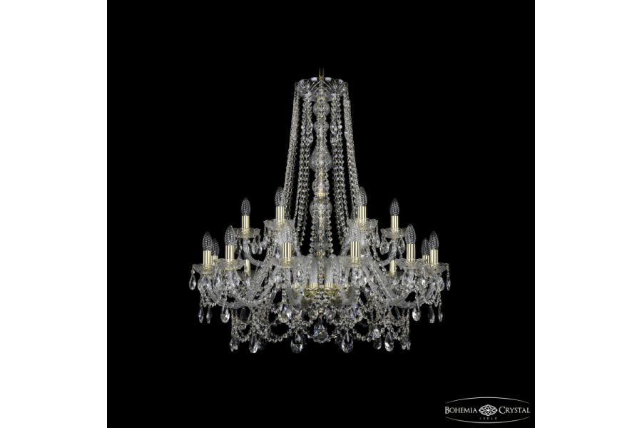 Подвесная люстра Bohemia Ivele Crystal 1411/12+6/300/h-94 G