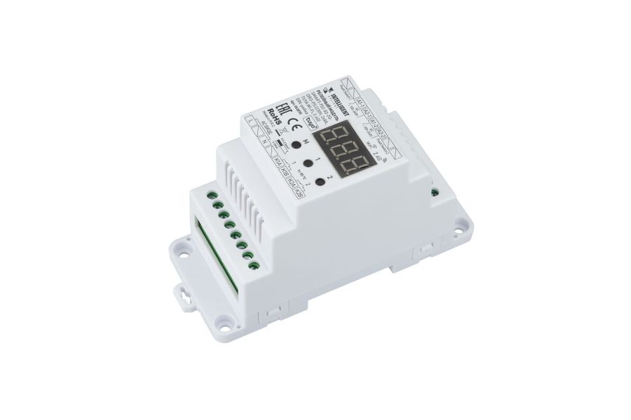 Релейный модуль Arlight SMART-702-82-2G-DRO-PS (230V, 2x8A, TUYA Wi-Fi, 2.4G) DIN-рейка (IARL, IP20 Пластик) 062075