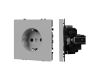 Розетка зк со шторками софт-тач никель Arlight SCT-MEU-SFPL-IS (250V, 16A) 059453(1)