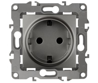 Розетка 2P+E Schuko со шторками Эра 12-2102-12 Б0019323