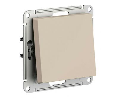 Выключатель 1-клавишный,сх.1, 10АХ, механизм Systeme Electric AtlasDesign Песочный ATN001211
