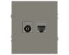 Розетка Эра Arktik 16-3110-07 комбинированная RJ45+TV титан Б0070500
