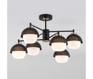 Люстра на штанге Eurosvet 70106/6 черный Smart a044934