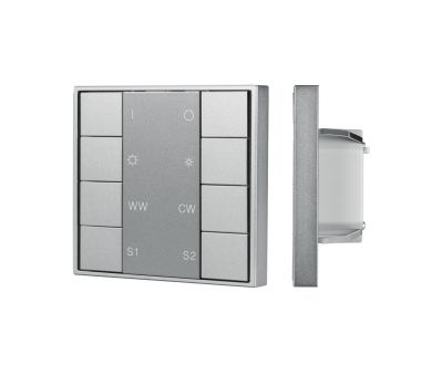 Кнопочная панель Arlight DALI-201-23-1G-2SC-MIX-DT8-IN Silver (BUS, Frame) 048217