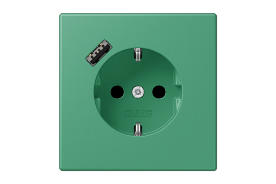 Розетка 2K+З USB Typ A Jung LC1520-18A250