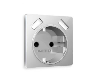 Лицевая панель для розетки с/з со шторками 2USB A+A Ambrella Volt Alfa AP4090