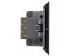 Переключатель 2-клавишный (механизм) Stekker Мия 250В 10А RSW10-3107-05 черный бархат 50448