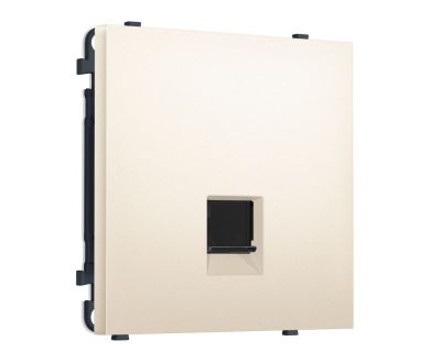 Комплект механизма телефонной розетки SIGMA Жемчужно-кремовый RJ-11 Ambrella Volt MS252030 (SP2520, PR190)