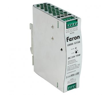 Трансформатор электронный на DIN-рейку Feron LB008 5W 24V IP20 52134