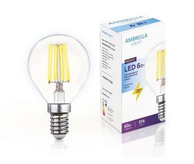 Филаментная cветодиодная лампа Ambrella Light Filament G45 E14 6W 4200K 204215