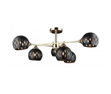 Люстра на штанге IMEX MD.4211-6-S-GD+FGD