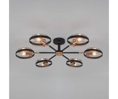 Потолочный светильник Eurosvet Gallo 70121/6 черный Smart a052341