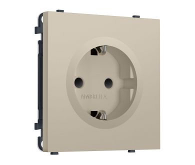 Комплект механизма электрической розетки SIGMA Кашемир 50Hz 2P+E с/з с/ш 16A-250V QUANT PRO Ambrella Volt MS347010 (SP3470, PR141)
