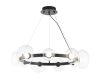 Подвесная люстра Crystal Lux BOSQUE SP9 BLACK/TRANSPARENT