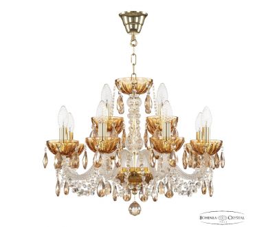 Купить Подвесная люстра Bohemia Ivele Crystal 5402/8+4/195 G Amber/M-1H K721 Подвесная люстра Bohemia Ivele Crystal 5402/8+4/195 G Amber/M-1H K721