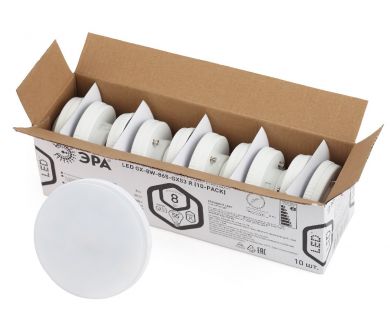 Лампа светодиодная Эра GX53 8W 6500K LED GX-8W-865-GX53 R (10-PACK) Б0045332