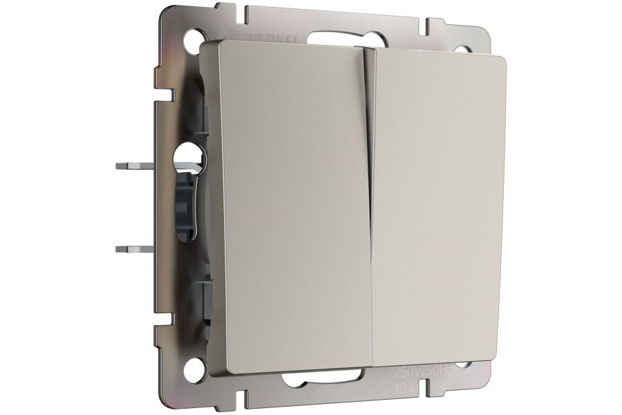 Выключатель двухклавишный проходной Werkel W1222004 4690389211928 a069458