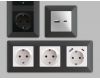 Рамка двухместная Ambrella Volt Line AF110802