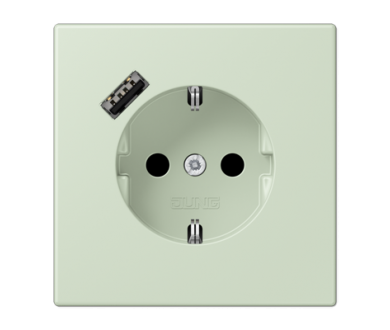 Розетка 2K+З USB Typ A Jung LC1520-18A218
