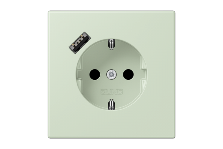 Розетка 2K+З USB Typ A Jung LC1520-18A218