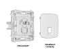 Комплект механизма компьютерной розетки RJ-45(8P8C) CAT6 со шторкой Ambrella Volt Omega MO412010