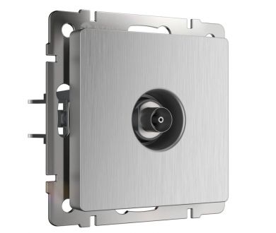 ТВ-розетка оконечная Werkel cеребряный рифленый W1183009 4690389159909