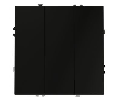 Выключатель трехклавишный Voltum S70 VLS030108 (черный матовый)