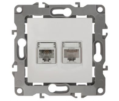 Розетка комбинированная RJ45+RJ11 Эра 12-3109-01 Б0018248