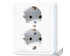Розетка двухместная Jung CD5020NSW