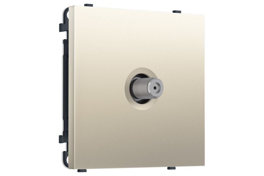 Комплект механизма TV розетки SAT SIGMA Шёлк 5-2400MHz 3.5dB QUANT PRO Ambrella Volt MS553050 (SP5530, PR215)