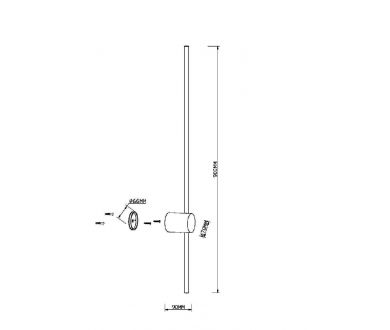 Настенный светильник Maytoni Light stick MOD237WL-L11BS3K