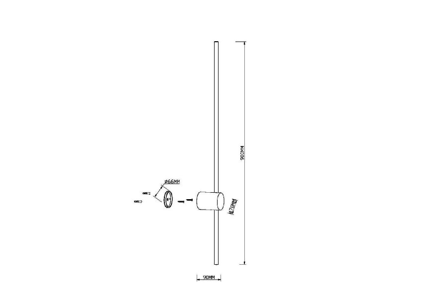 Настенный светильник Maytoni Light stick MOD237WL-L11BS3K