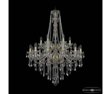 Подвесная люстра Bohemia Ivele Crystal 1415/12+6/300/h-112/2d G