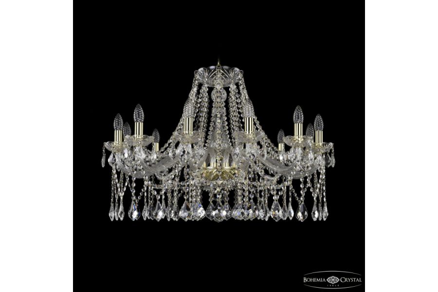 Подвесная люстра Bohemia Ivele Crystal 1413/12/300 G Leafs