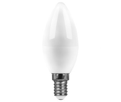 Лампа светодиодная Feron E14 15W 6400K свеча SBC3715 55207