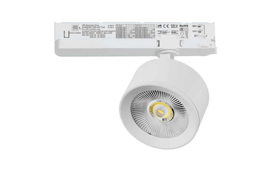 Трековый трехфазный светильник Quattro LED с управлением TRIAC Lightstar Alta Pro A5536TRIAC