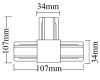 Коннектор T-образный Crystal Lux CLT 0.211 08 BL