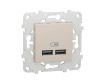 Розетка компьютерная USBx2 Schneider Electric Unica New NU541844