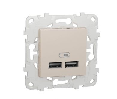 Розетка компьютерная USBx2 Schneider Electric Unica New NU541844