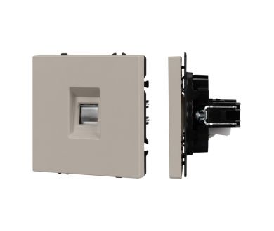 Розетка телефонная софт-тач кашемир Arlight SCT-MTL1-SFPL-CA (RJ-11, 4C) 061892(1)