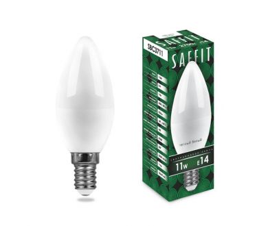 Лампа светодиодная Saffit SBC3711 Свеча E14 11W 2700K 55131