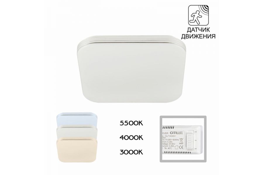 Потолочный светильник Citilux Симпла CL714K24SV