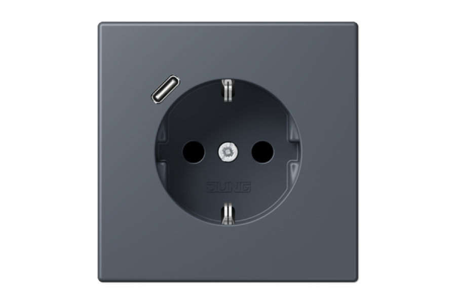 Розетка 2K+З USB Typ C Jung LC1520-18C262